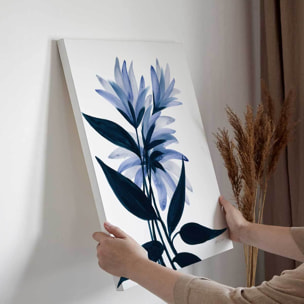 Tableau contemporain fleurs Affiche fleurs bleuets Toile imprimée