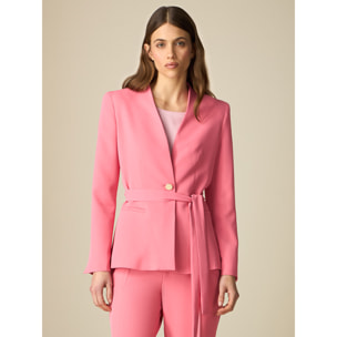 Oltre - Blazer con faja - Rosa