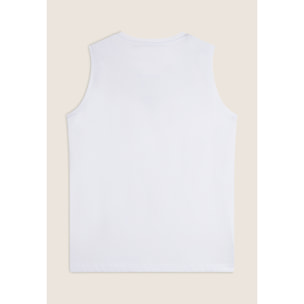 Canotta in jersey con stampa floreale sulle spalle