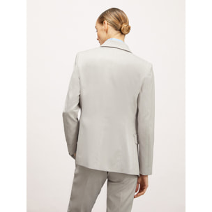 Motivi - Blazer de botonadura simple con efecto shiny - Gris