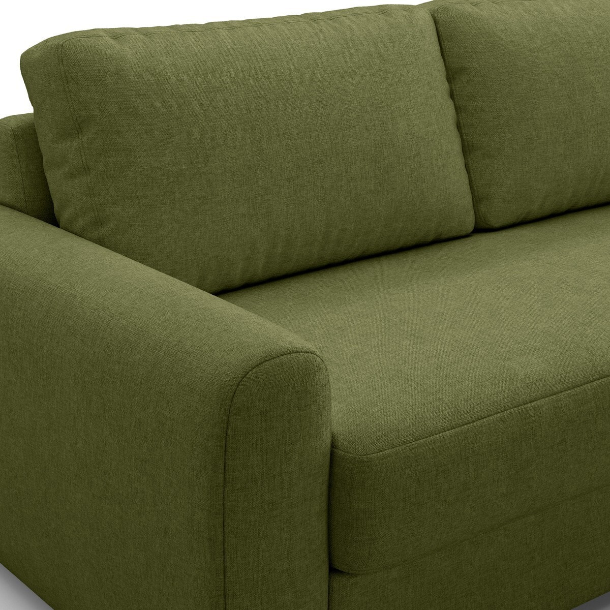 Canapé droit convertible 3 places en tissu chenille - ouverture express - SALVIA