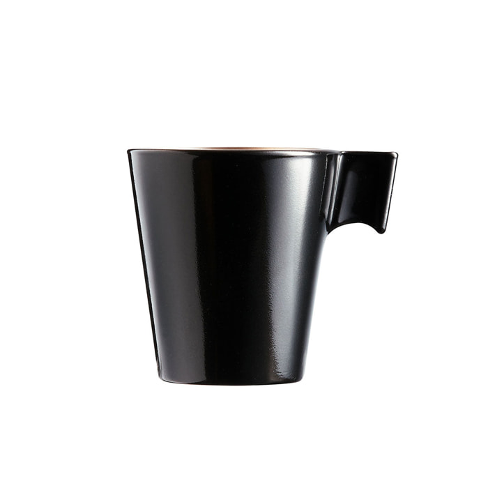 6 tazas 8 cl Negro Flashy - Luminarc