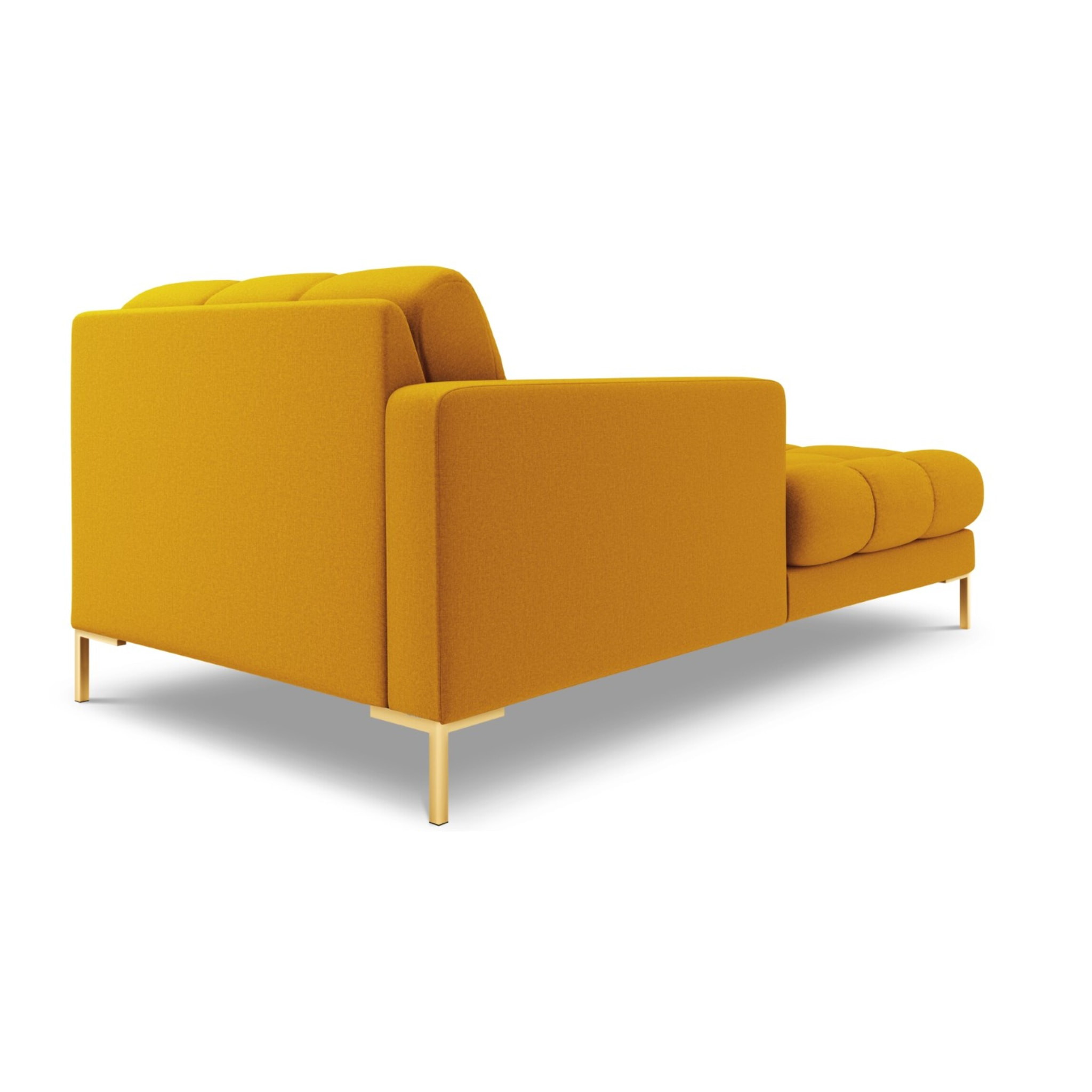 Méridienne gauche "Bali" en tissu structurel jaune