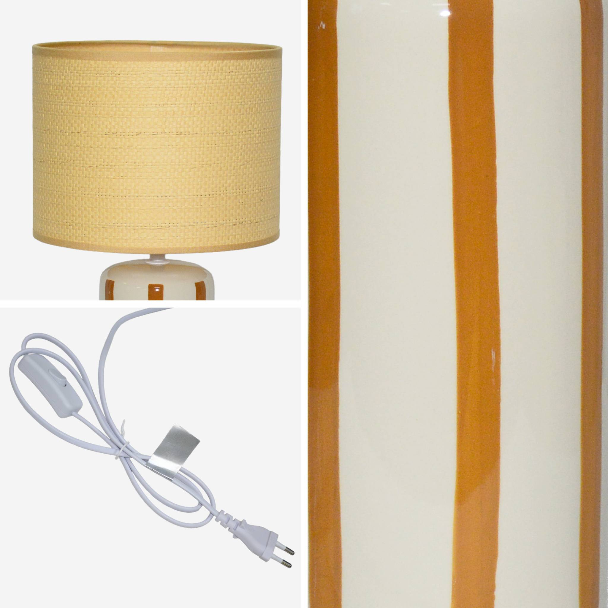 Lampe de table intérieur céramique moutarde H 44cm - Aurore