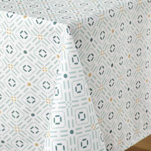 Nappe rectangle en polyester imprimé - Vert