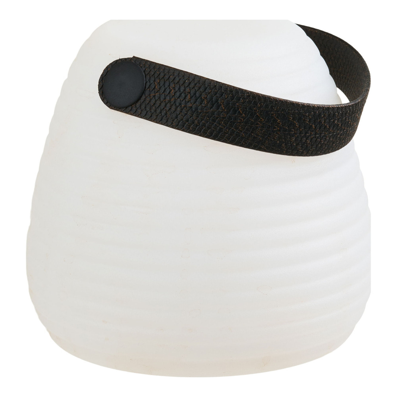 Lampada LED RGB ricaricabile Derry in PE bianco con manico — ø13×12 cm