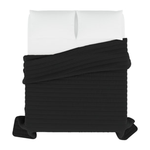 TRAPUNTINO ESTIVO 100gr SATIN STRIPES, Raso di Poliestere, Made in Italy - NERO