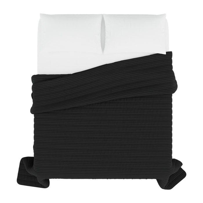 TRAPUNTINO ESTIVO 100gr SATIN STRIPES, Raso di Poliestere, Made in Italy - NERO