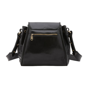 Borsa a secchiello  da donna In Vera pelle Made in Italy 24x24x14 cm