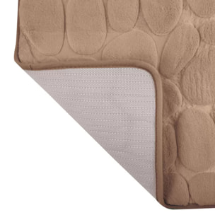 TAPIS DE BAIN GALET MOUSSE CAPPUCCINO 50X80 CM
