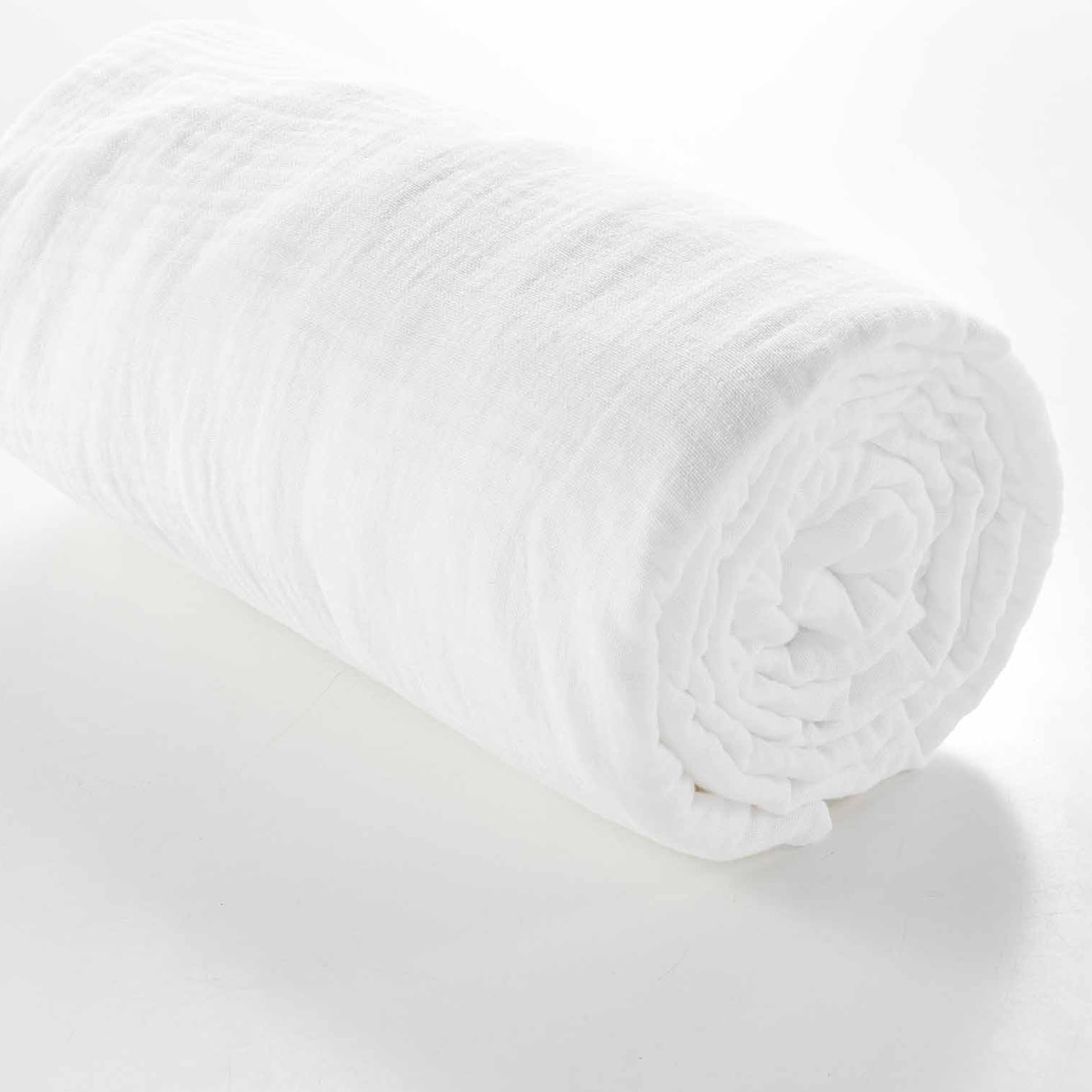 Drap Housse en gaze de coton - Blanc