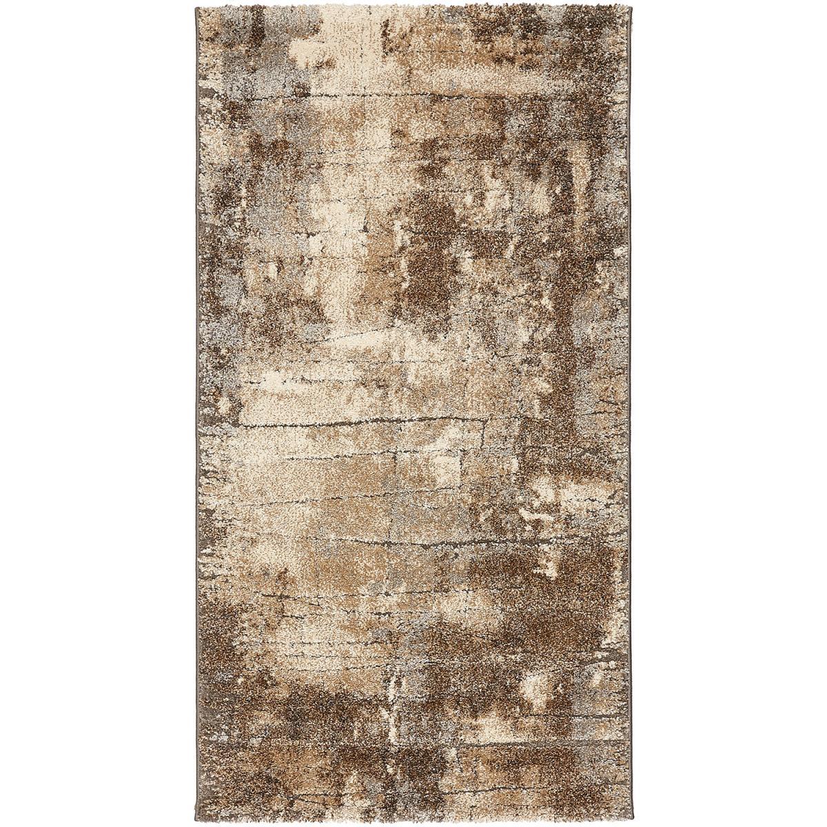 Tapis salon et chambre tissé motif faux uni RUJI