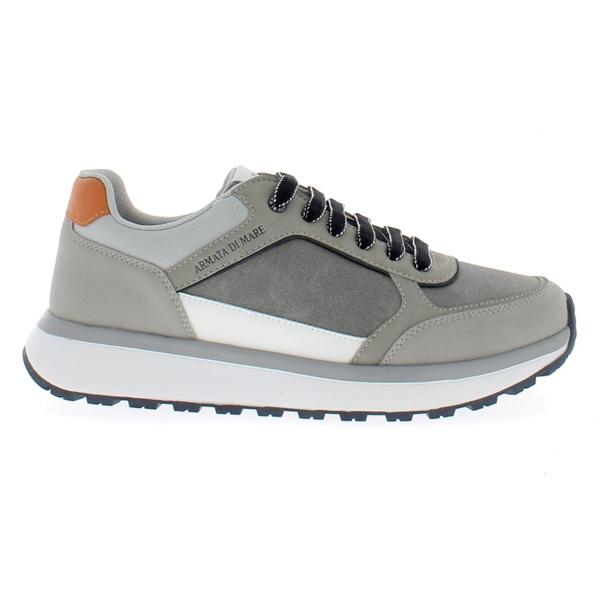 Armata di Mare Scarpe Uomo Sneakers Casual Stringate con Soletta Rimovibile in Memory Foam AMU S25D743 Grey