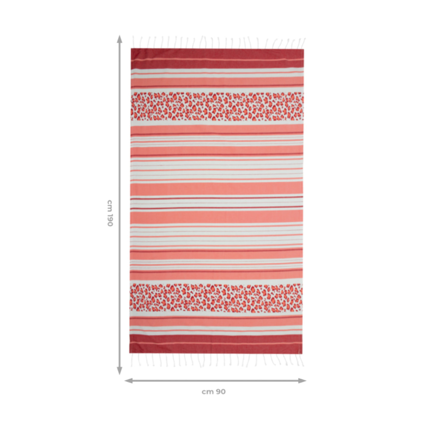 Telo Mare Fouta Modello Multi Safari Con Frange