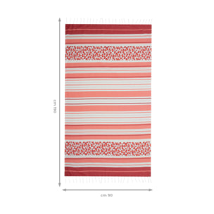 Telo Mare Fouta Modello Multi Safari Con Frange