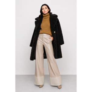Kocca - Cappotto da donna in tessuto riccio con ampio collo Donna
