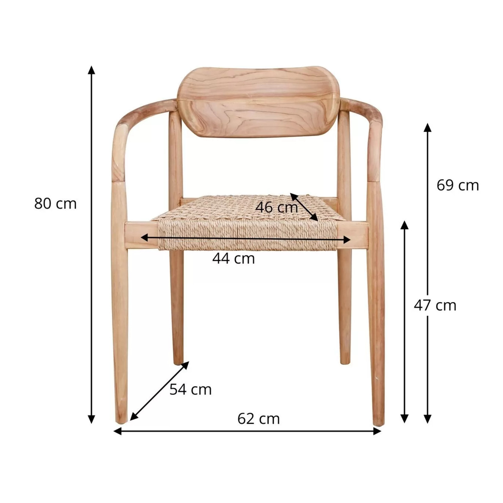 Ensemble de jardin Bella table 180x90cm et 4 chaises Kare Design