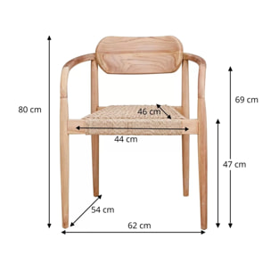 Ensemble de jardin Bella table 180x90cm et 4 chaises Kare Design