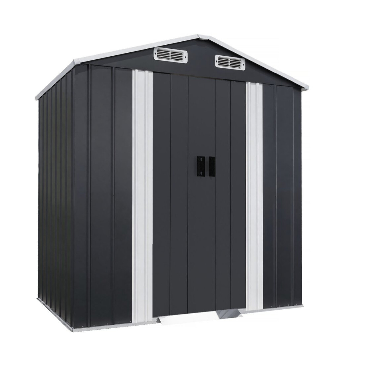 Abri de jardin en métal avec porte coulissante "Boston" - 2,17 m² - Gris