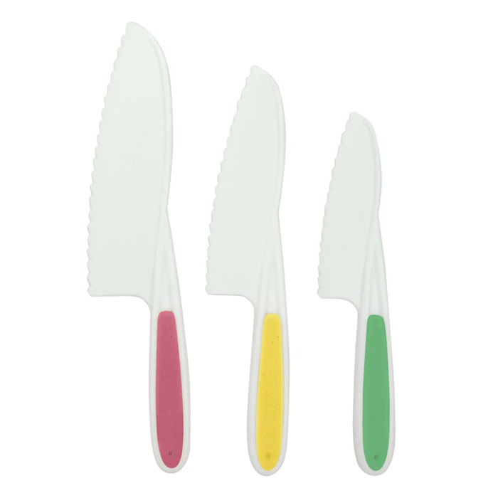 3 couteaux de cuisine pour enfants 22 à 27 cm Fackelmann Mini Monster