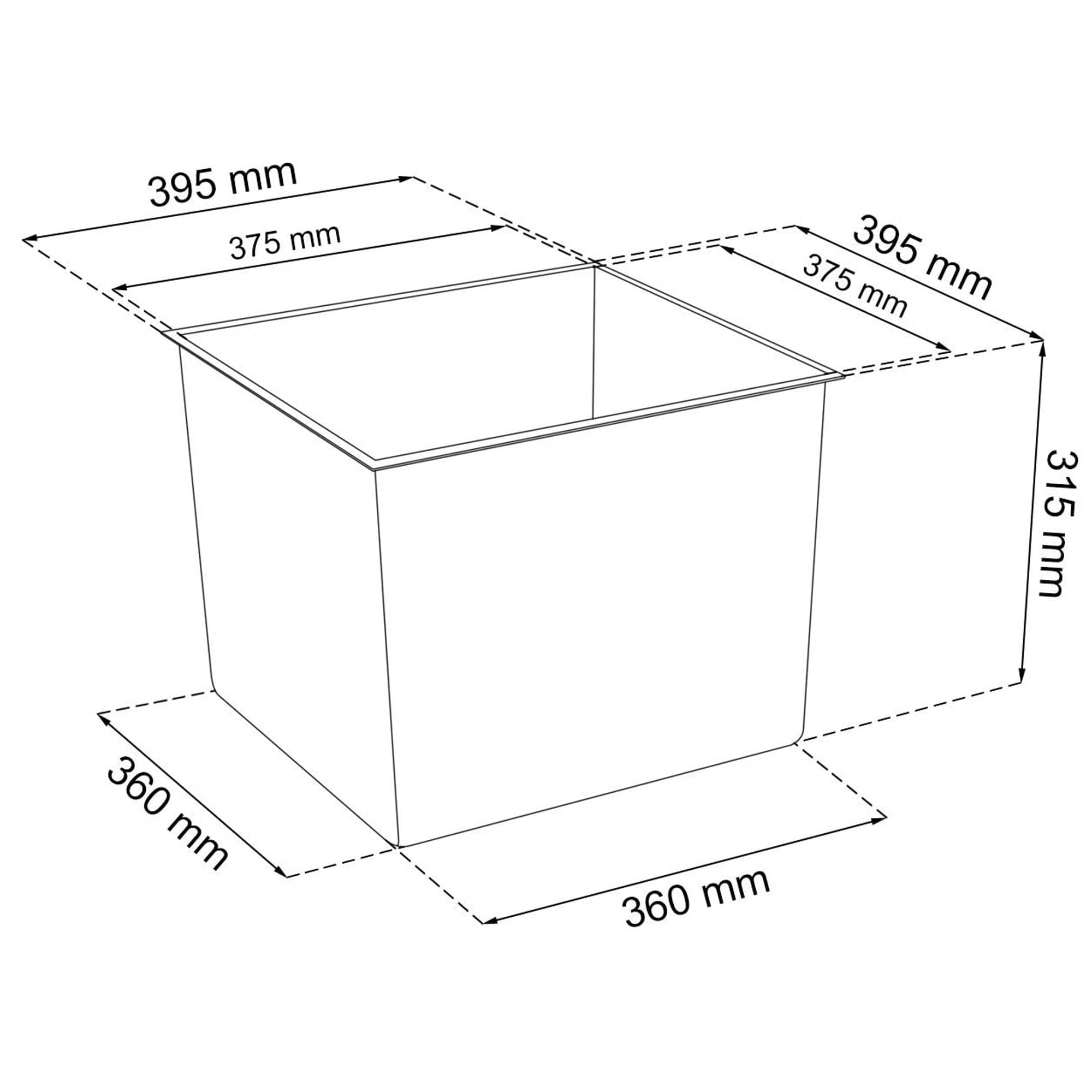 Macetero con inserto Prosperplast Urbi Square Eco 91,5 L en color verde