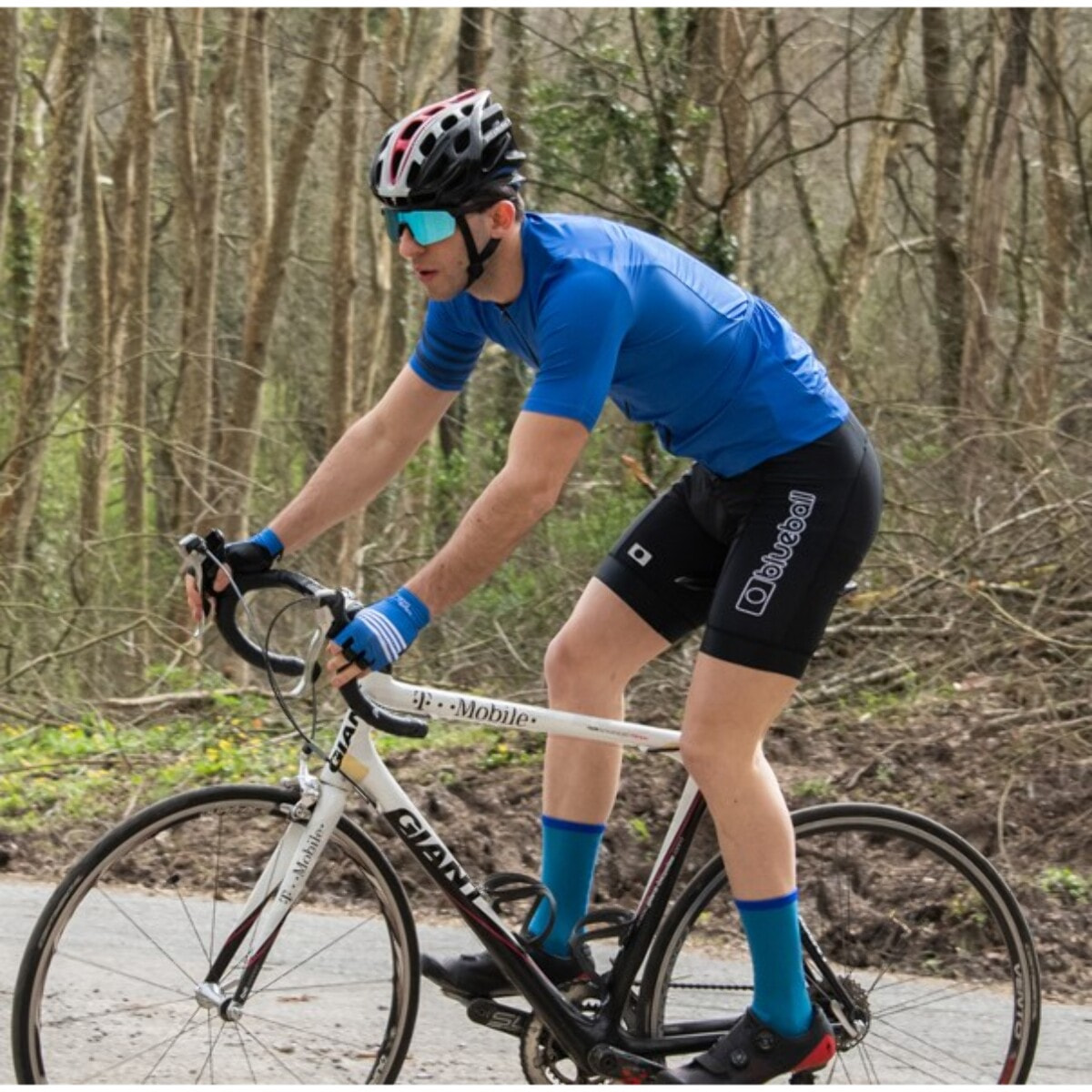 CULOTTE DE COMPRESIÓN CICLISMO PARA HOMBRE CORTO BLUEBALL EN NEGRO
