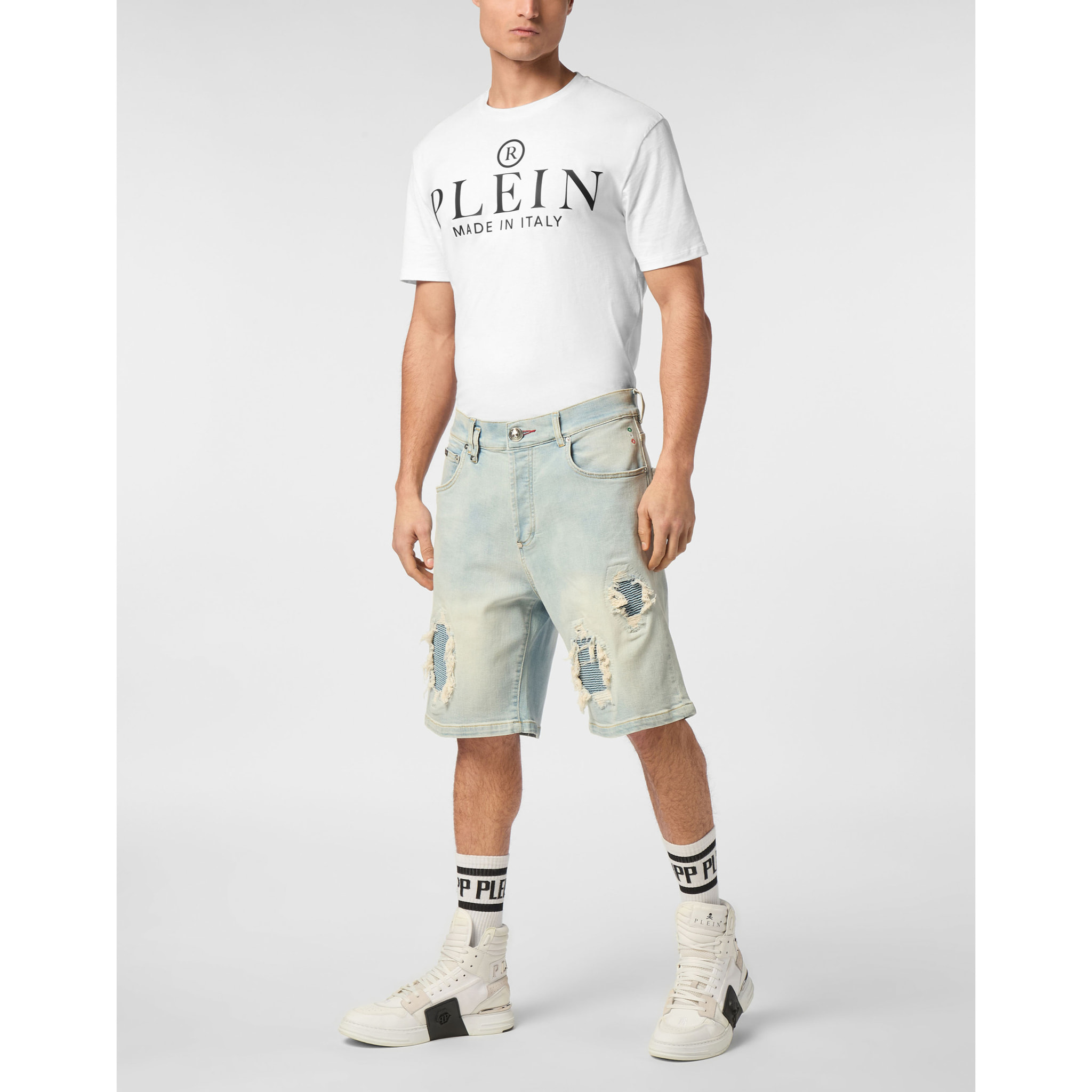 PHILIPP PLEIN Pantalones cortos vaqueros