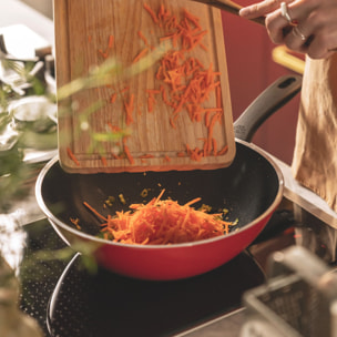 Wok, 28 cm, Aluminium, Revêtement céramique