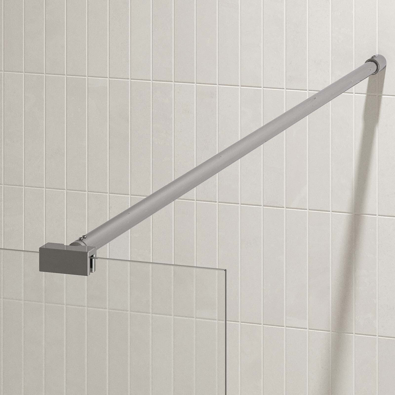 Barre de Fixation Chromée Recoupable pour Paroi de Douche - Longueur 100 cm
