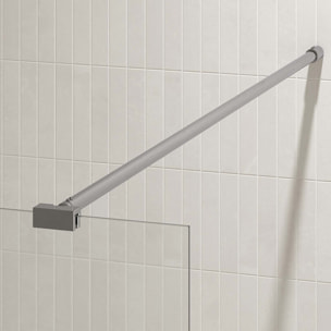 Barre de Fixation Chromée Recoupable pour Paroi de Douche - Longueur 100 cm