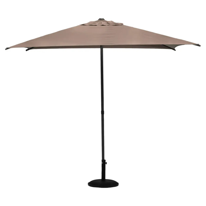 Parasol droit carré "Soya" taupe D2,5x2,5m en acier