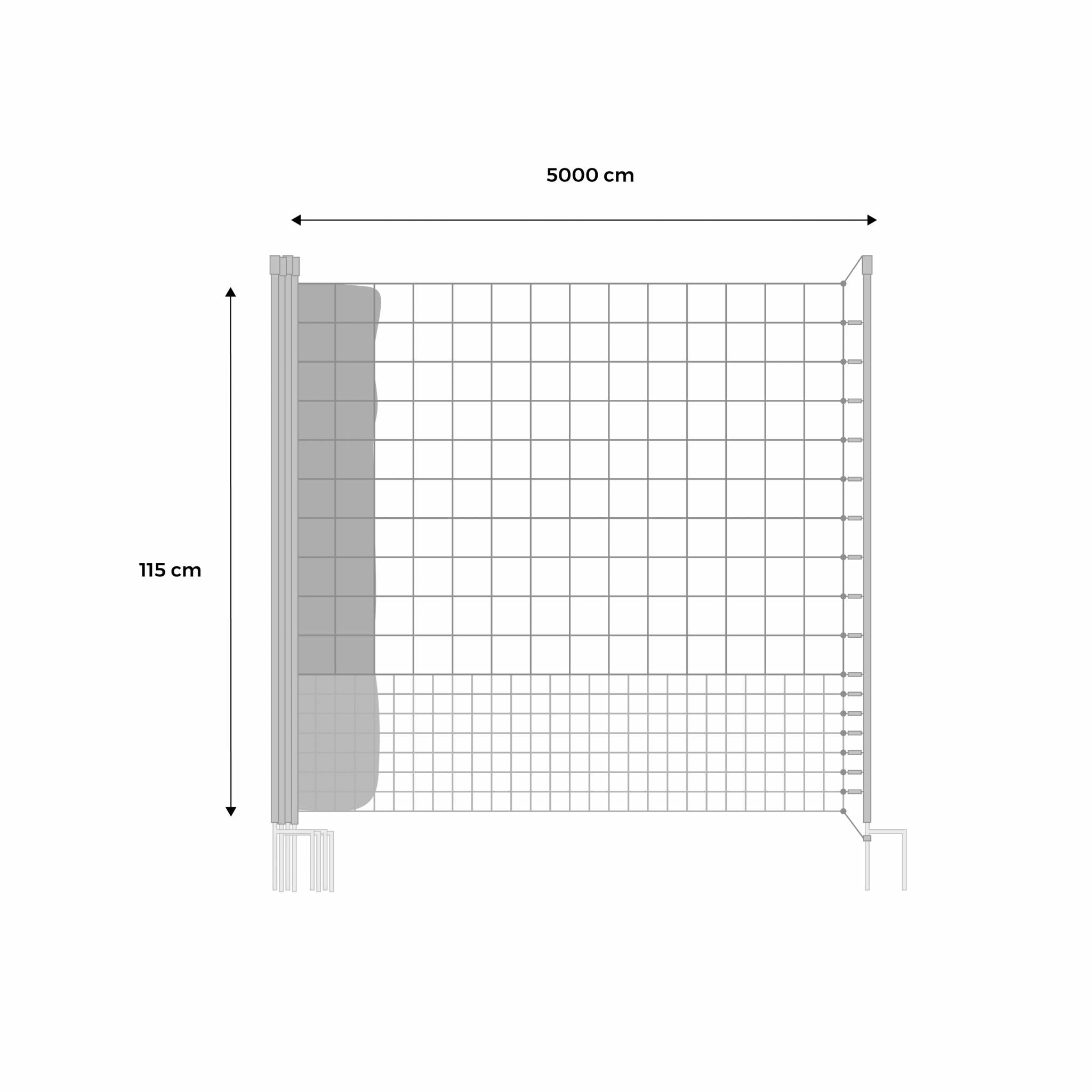 Kit filet clôtures pour poules modulable KIT CLÔTURE FILET POUR POULES