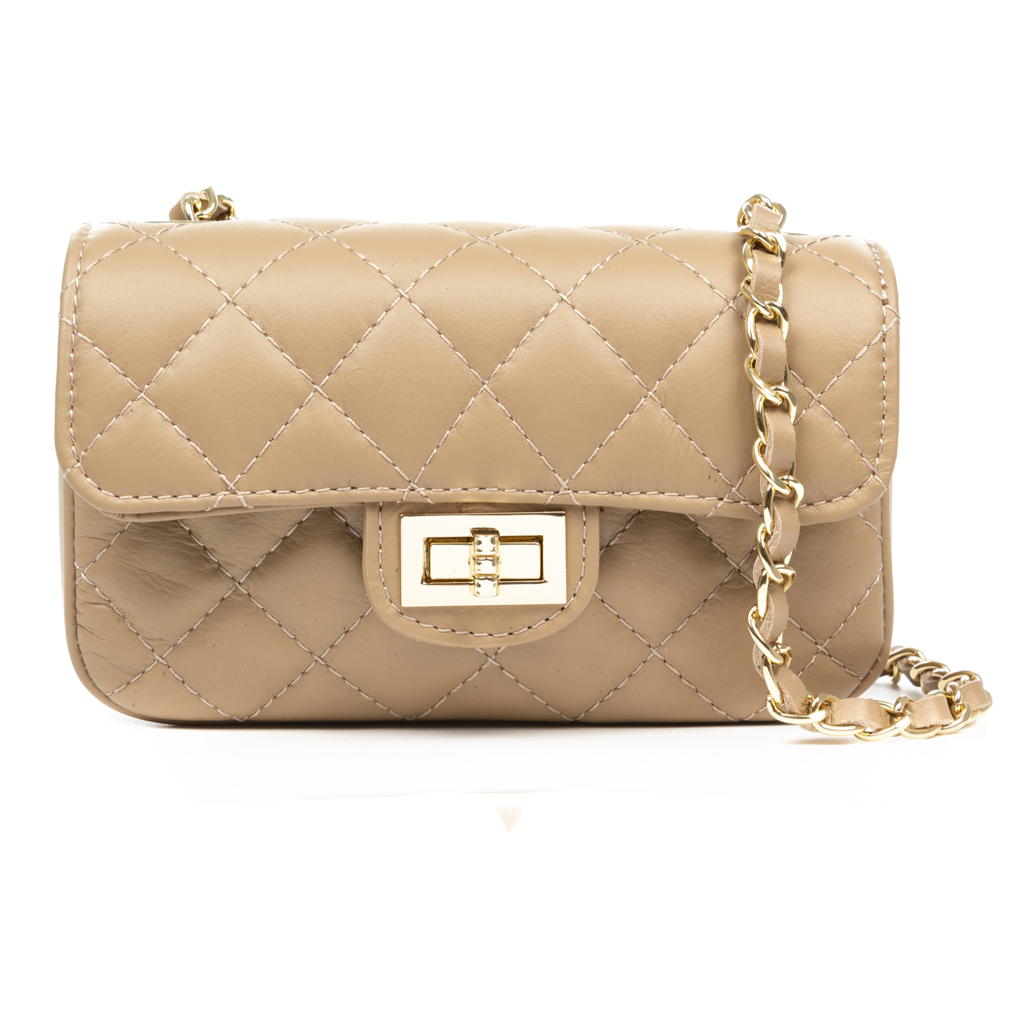 Amaro borsa a tracolla Donna. Pelle autentica Sauvage Trapuntata.