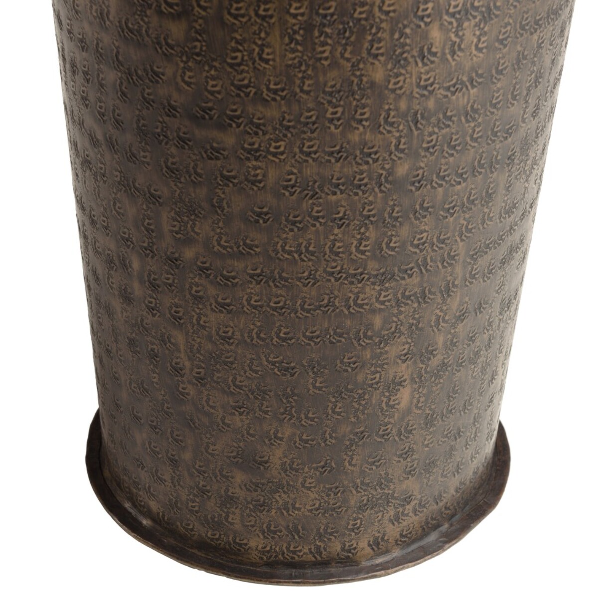 HONORE - Vase aluminium 30x85cm avec gravure couleur cuivre noir