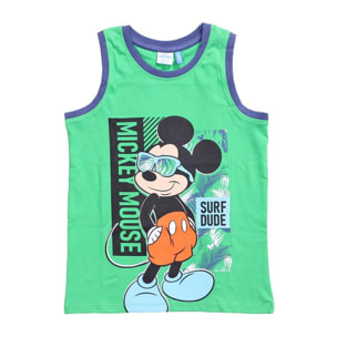 Set canotta e pantaloncino Topolino Verde Lui Disney Verde