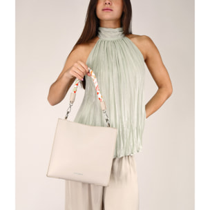 Bolso cuadrado piedra con asa de pañuelo