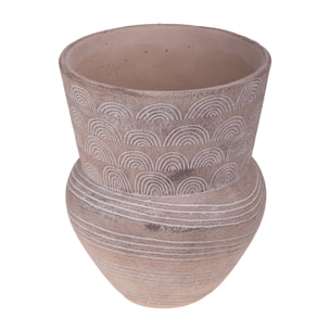 Vaso Spanciato 25Dxh.32 Cm - Pezzi 1 - 25X32X25cm - Colore: Marrone - Bianchi Dino - Decori Casa E Complementi