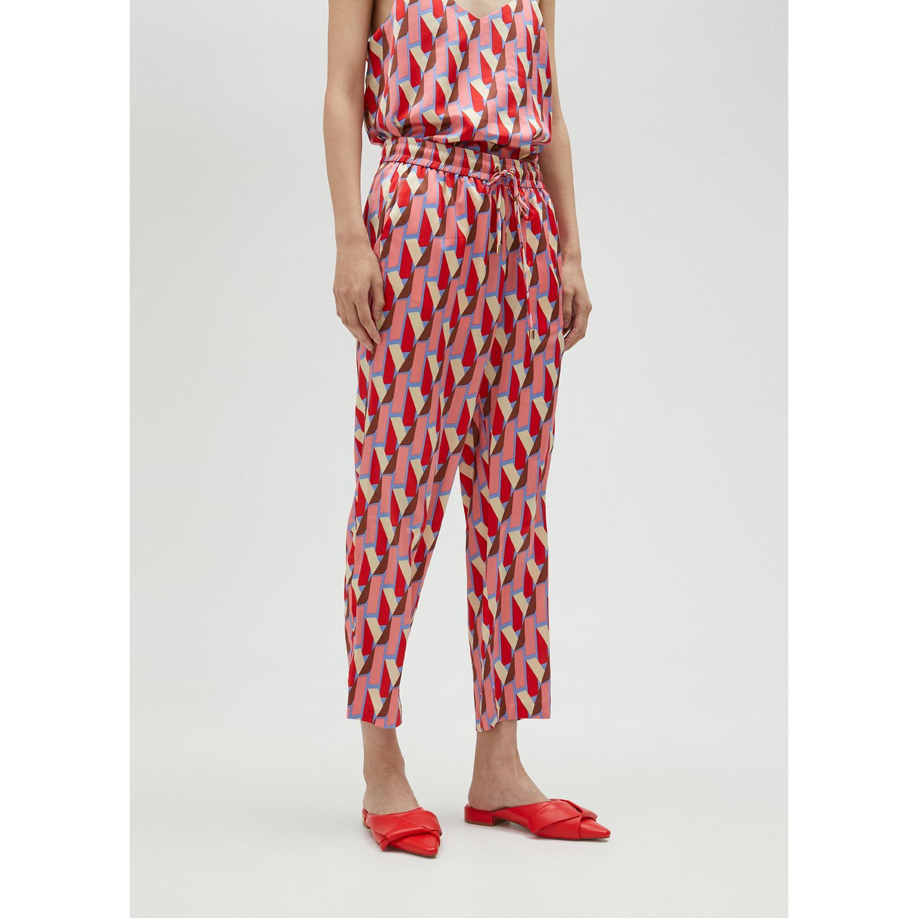 Pantaloni stampa loghi multicolore