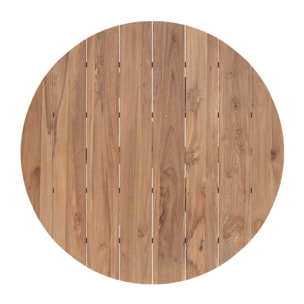 Table ronde 6-8 personnes en bois de teck recyclé D150 cm - Laure