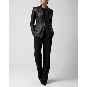PHILIPP PLEIN Blazer de cuero FLOWER