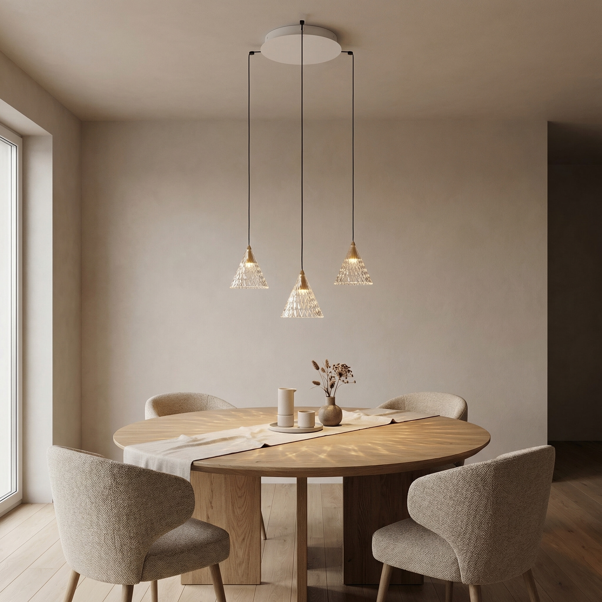 LEDS C4 Colgante Veneto Surfaced 3 Bodies LightForLife LED 23 Blanco cálido - 2700K Light For Life Blanco 1134lm