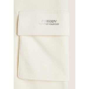 Gonna longuette con spacchi laterali e maxi tasca