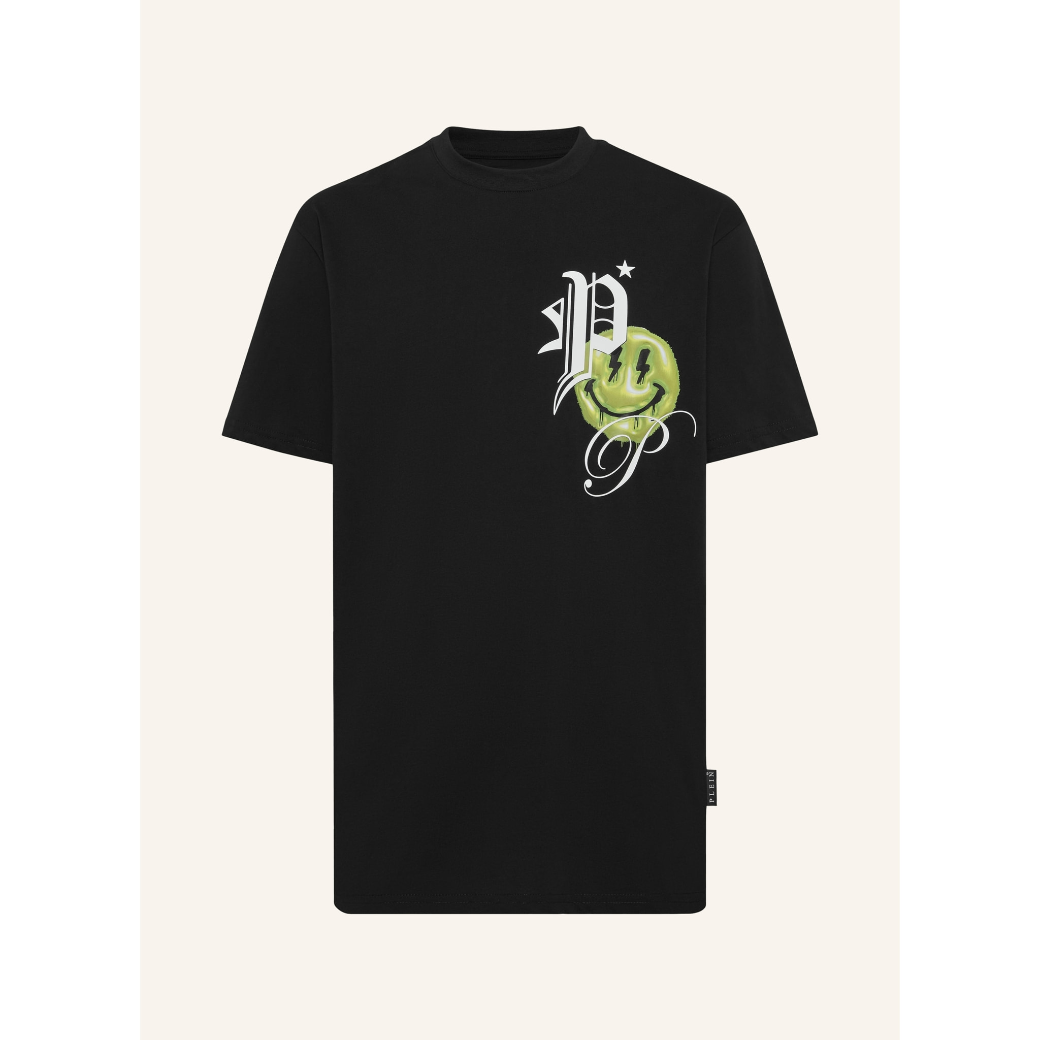 PHILIPP PLEIN Camiseta de cuello redondo y manga corta SMILE