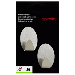 2 crochets muraux pour serviette METAL OVAL Spirella