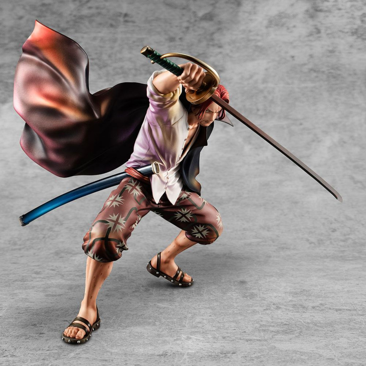 One Piece Statua Shanks con Capelli Rossi Edizione P.o.p 21 Cm Megahouse