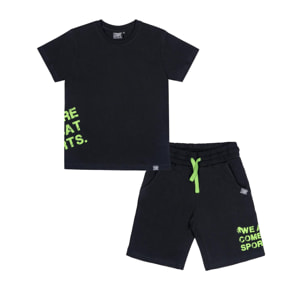 Conjunto infantil con camiseta de algodón Leone Boxing y pantalón corto