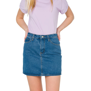 Falda denim Hot Buttered Mirabelle azul