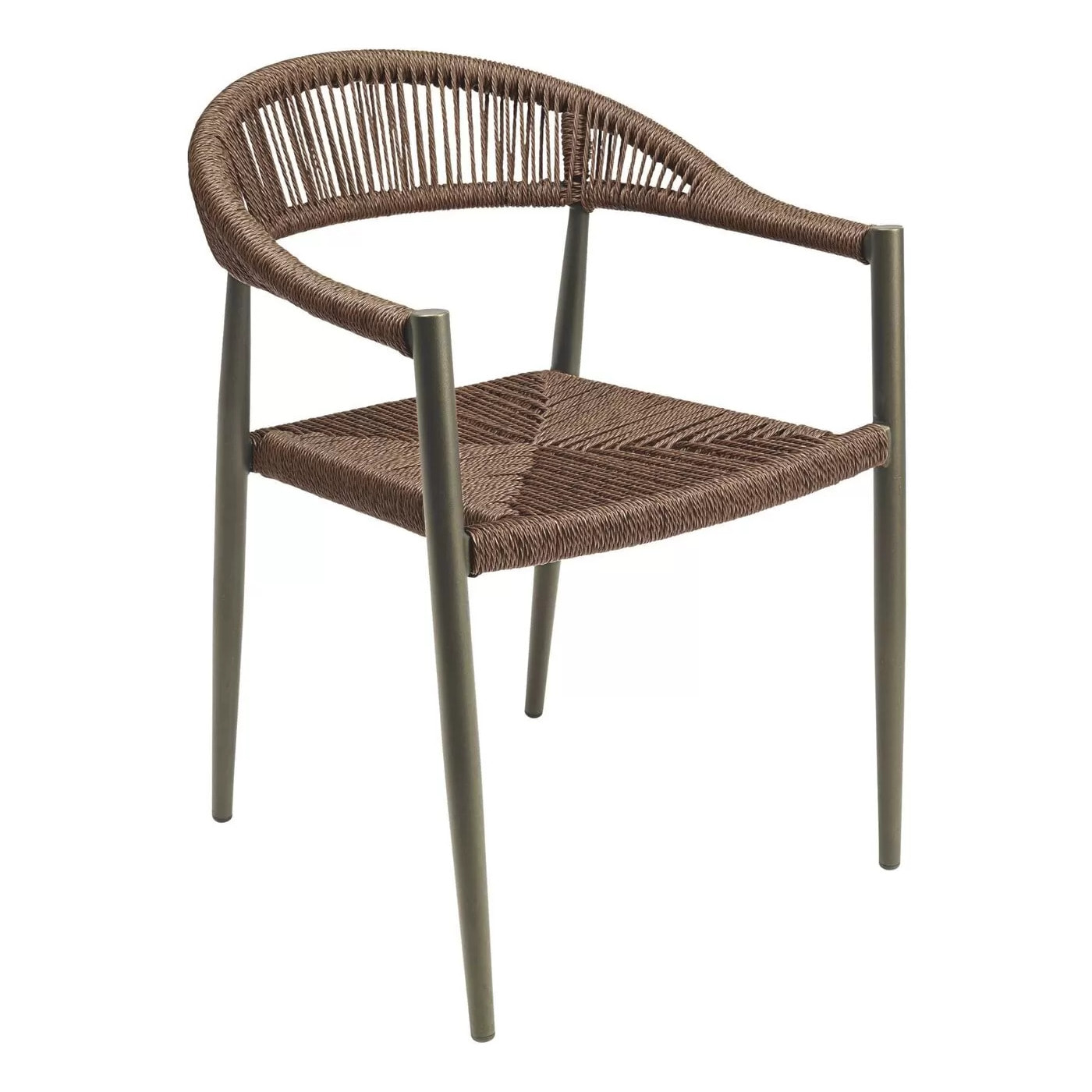 Chaise de jardin avec accoudoirs Palma marron Kare Design