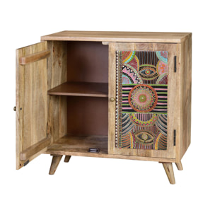 Muebles Auxiliare de Madera de Mango 60 Cm Estilo Boho Ethnic