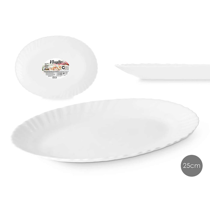 PACK 6 BANDEJAS/PLATO CLASICA OPAL 25CM